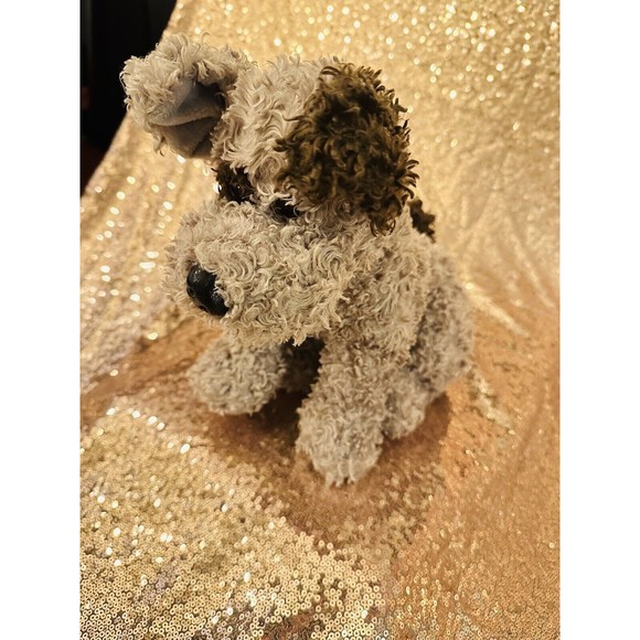 TY 11” Plush BOGGS Puppy Classic Beanie Buddy Gray Brown Curly Terrier 2009 Spot - Picture 2 of 8